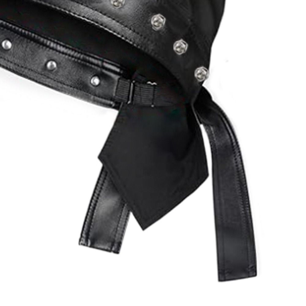 PU Leather Black Biker Cap Adj - Bandana Doo Rag บทวิจารณ์และราคา