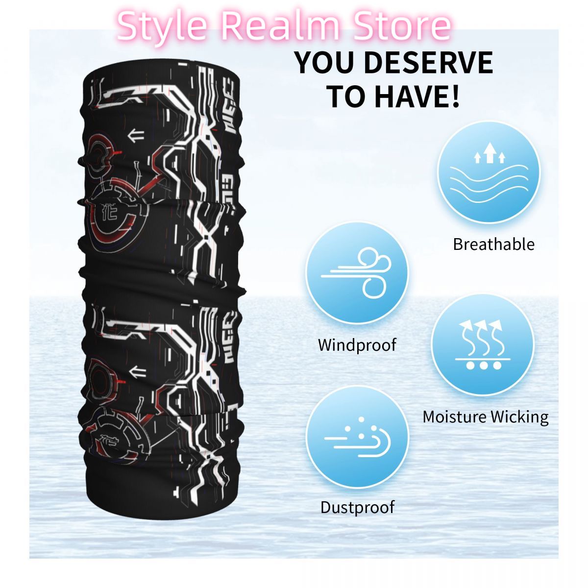 Custom Japanese Tokyo Flower T - Neck Warmer Tube บทวิจารณ์และราคา