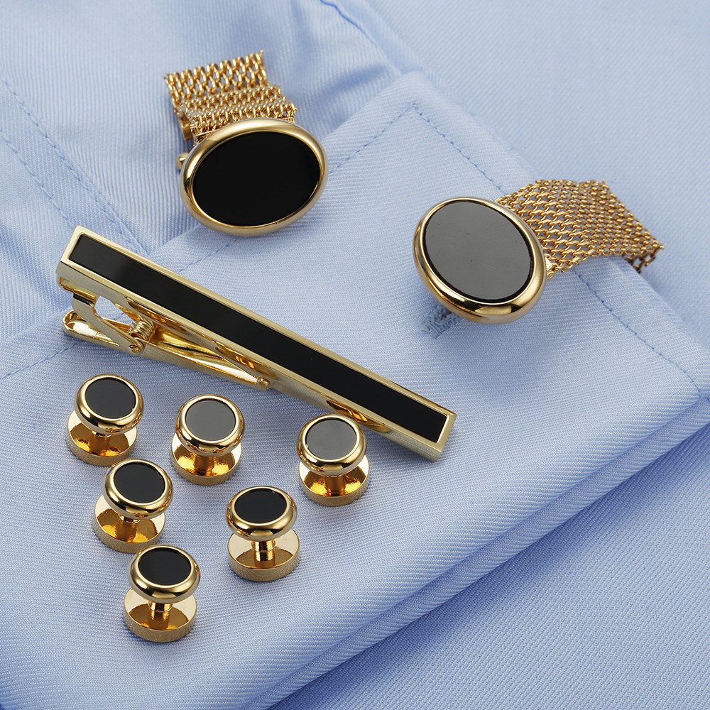 VAGULA New 9PCS Cuff links Tie - Tie Bar Set Gift บทวิจารณ์และราคา