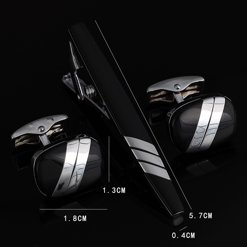 Mens Ties Clip Cufflinks Set S - Tie Bar Set Gift บทวิจารณ์และราคา