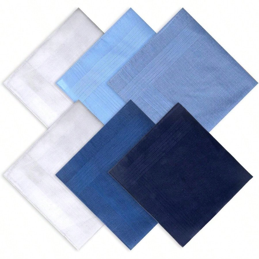 Pocket Squares Men, 6 Pcs 15.  - Handkerchief Cotton Men บทวิจารณ์และราคา