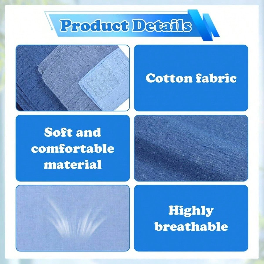 Pocket Squares Men, 6 Pcs 15.  - Handkerchief Cotton Men บทวิจารณ์และราคา