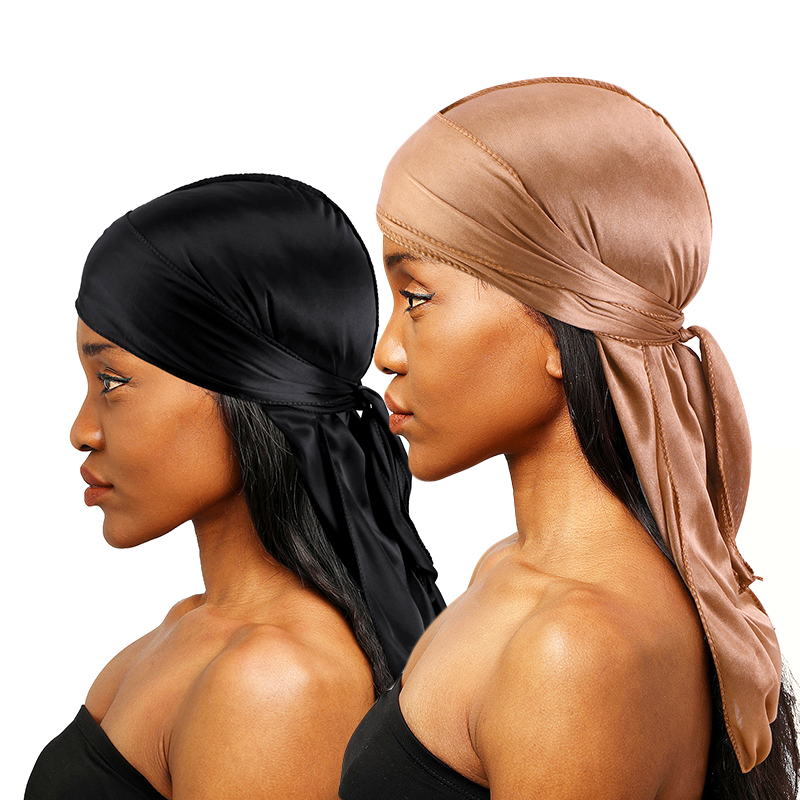 2 pcs Silky Satin Durags for M - Bandana Doo Rag บทวิจารณ์และราคา