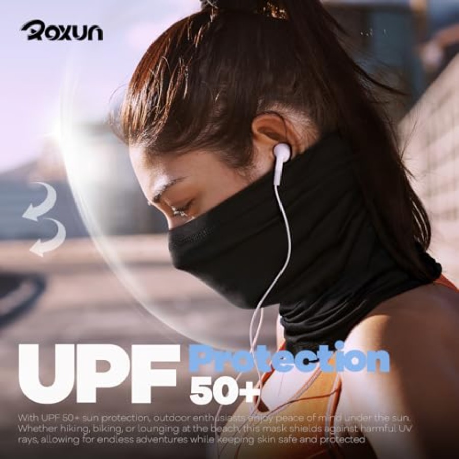 ROXUN 4 Pack Neck Gaiter, Cool - Face Scarf Mask บทวิจารณ์และราคา