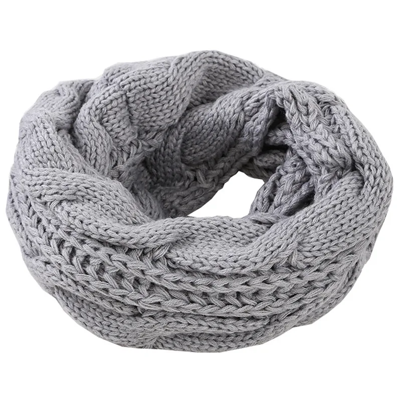 Men Women Boys Girls Thick Rib - Infinity Scarf Knit บทวิจารณ์และราคา
