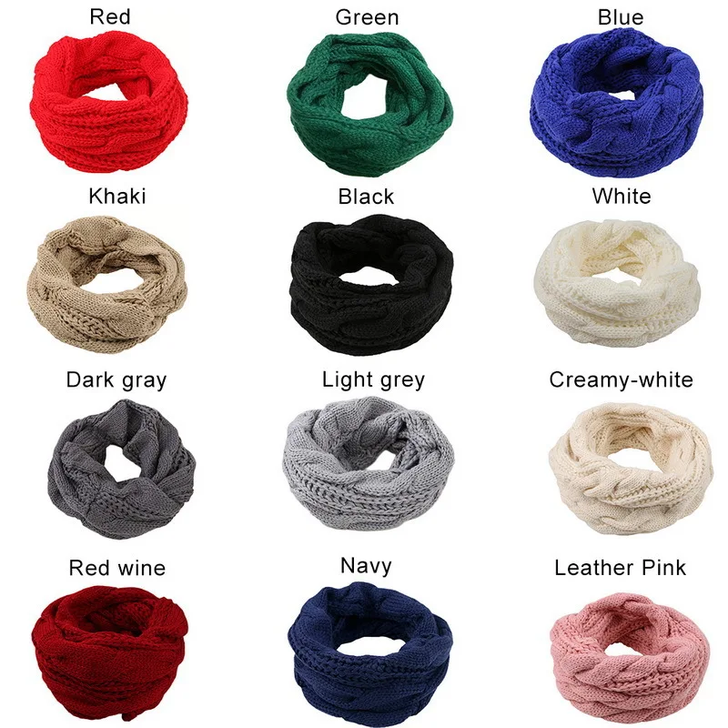 Men Women Boys Girls Thick Rib - Infinity Scarf Knit บทวิจารณ์และราคา