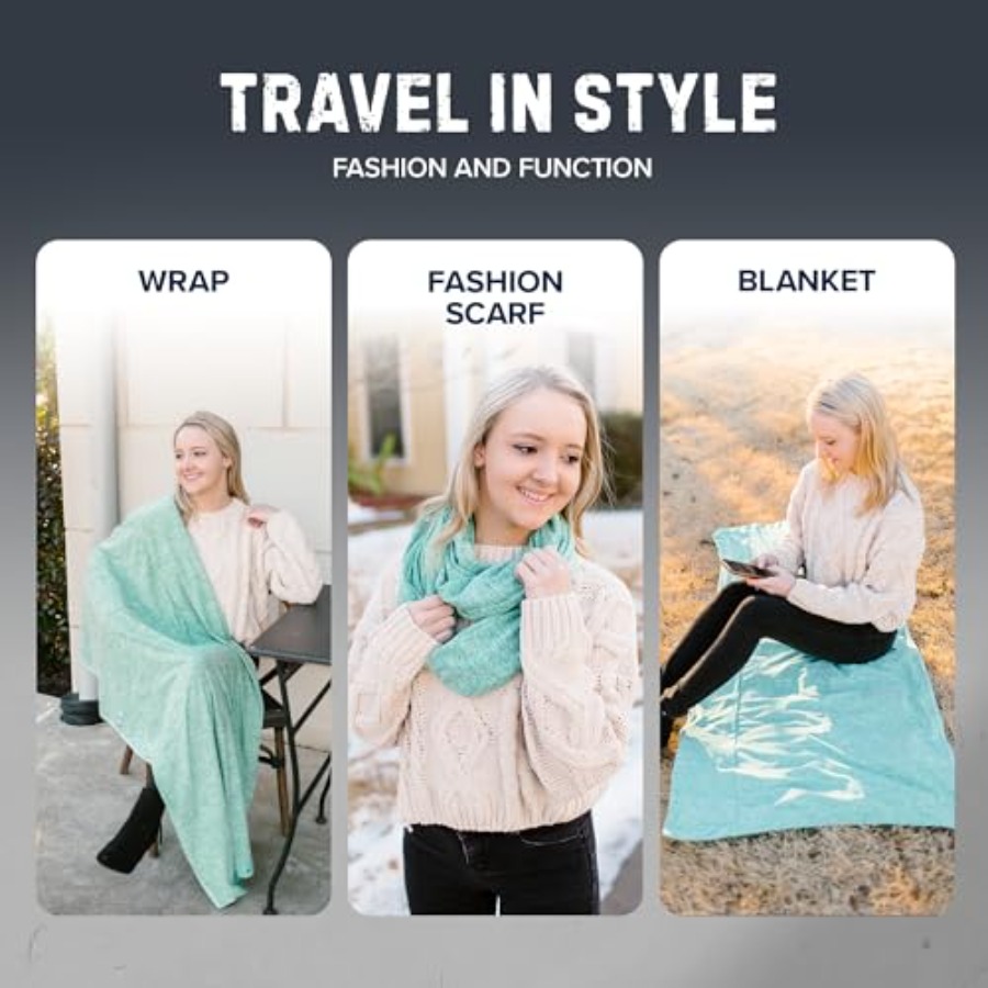 Infinity Travel Scarf Loop wit - Infinity Scarf Knit บทวิจารณ์และราคา