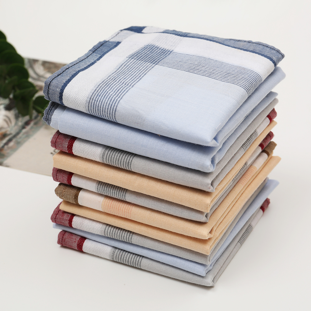 Men's Pure Cotton Yarn-Dyed Ha - Handkerchief Cotton Men บทวิจารณ์และราคา