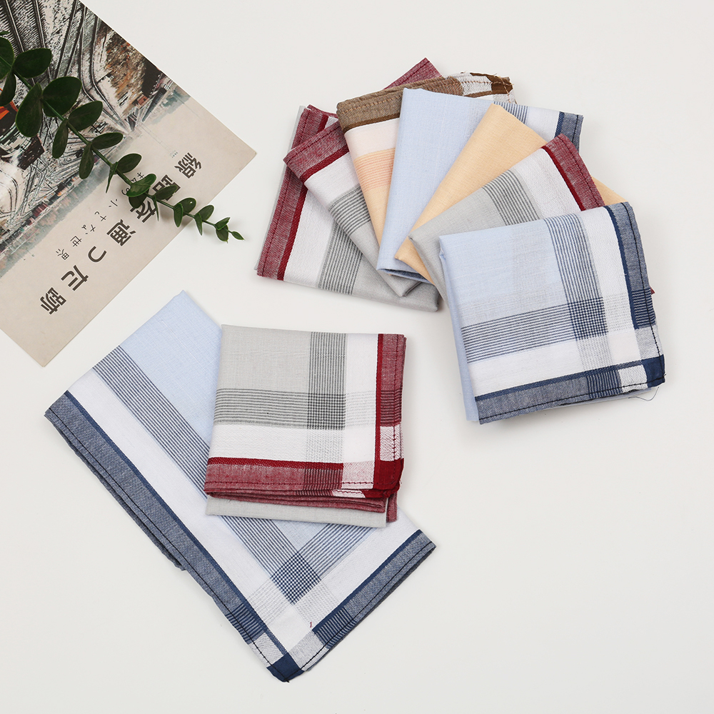 Men's Pure Cotton Yarn-Dyed Ha - Handkerchief Cotton Men บทวิจารณ์และราคา