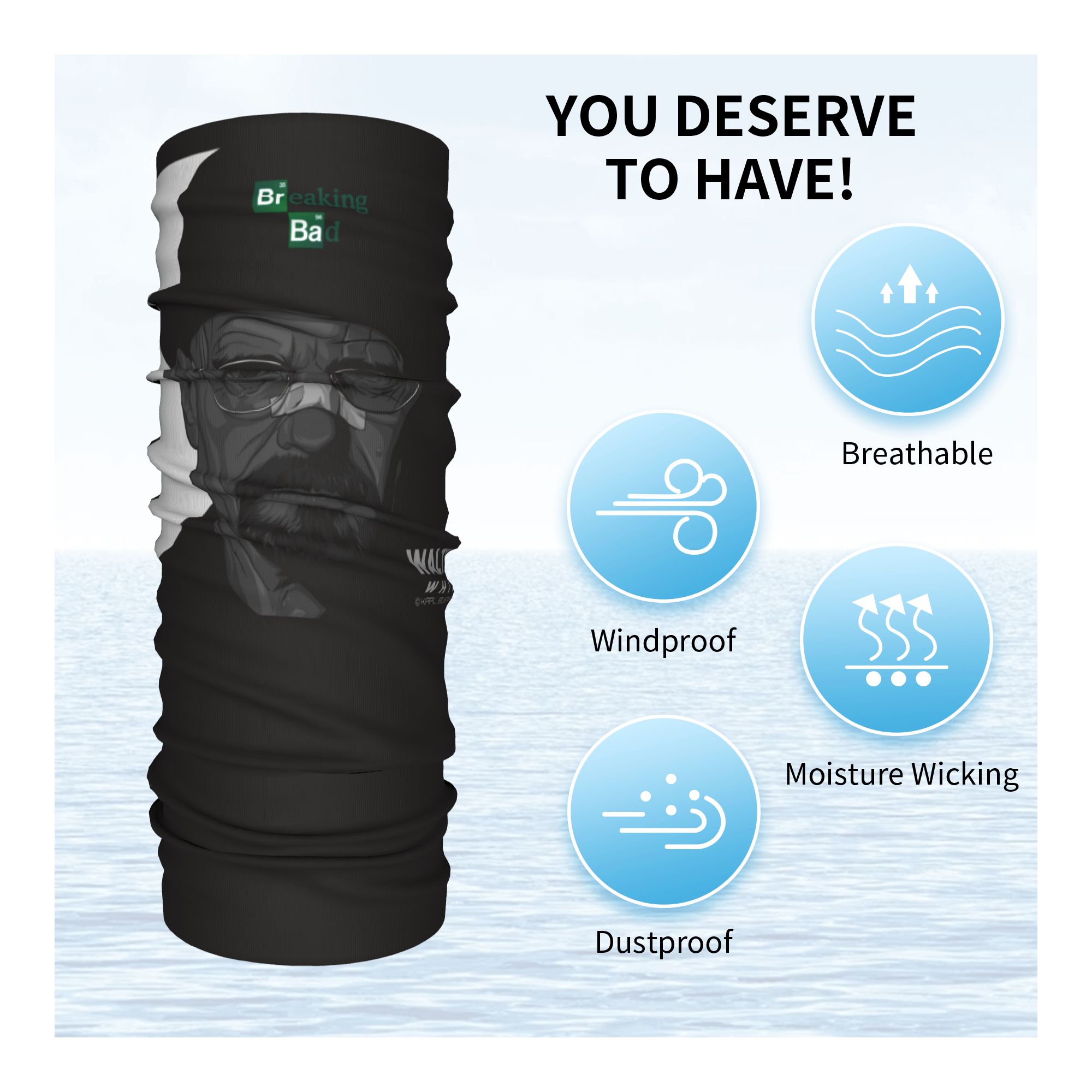 Custom Cool Breaking Bad Walte - Neck Warmer Tube บทวิจารณ์และราคา