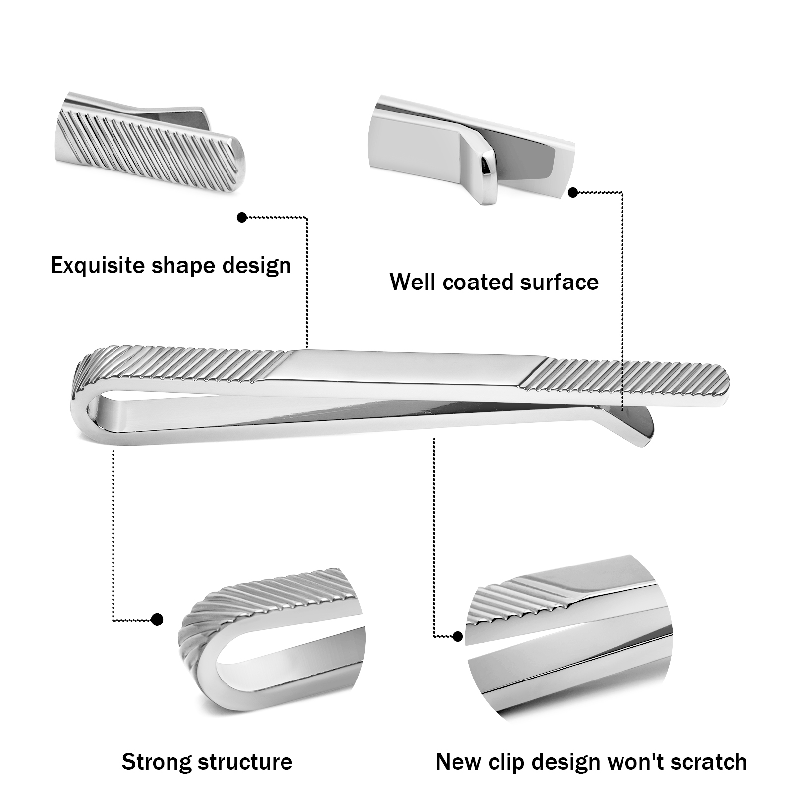 TAIGRAMA 2.5 inch Tie Clip for - Tie Bar Set Gift บทวิจารณ์และราคา
