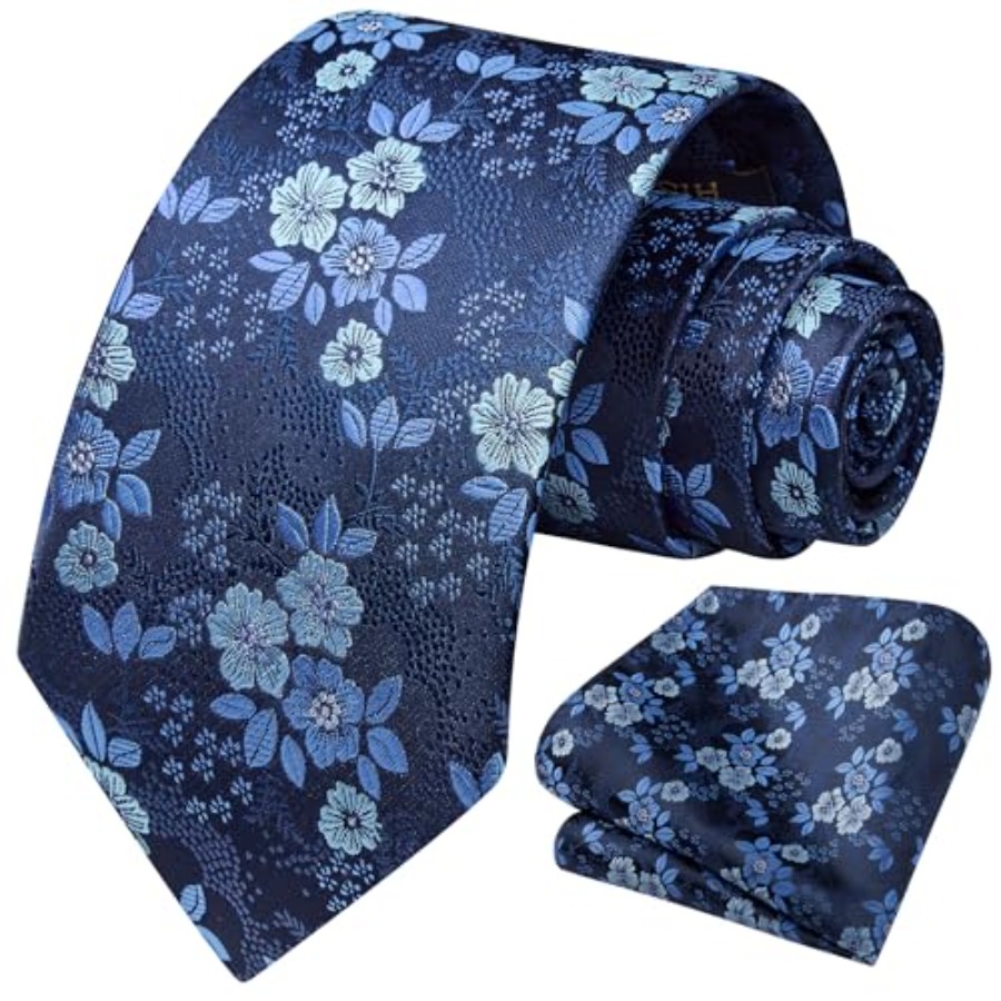 Extra Long Ties for Men Classi - Pocket Square Set บทวิจารณ์และราคา