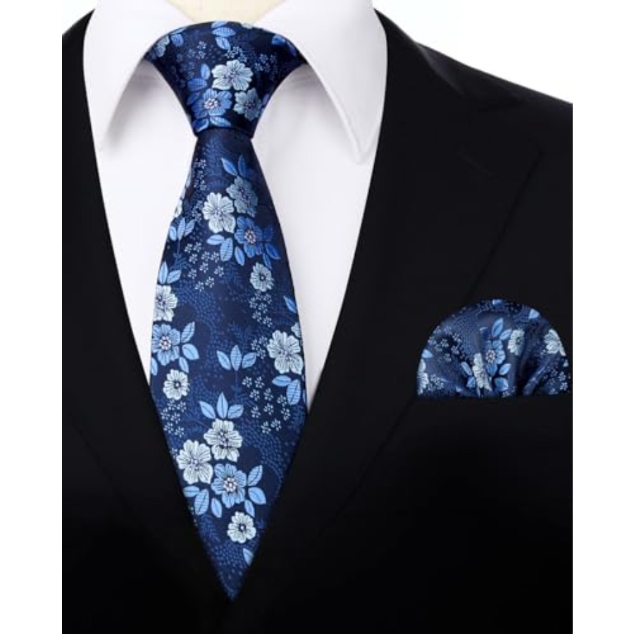 Extra Long Ties for Men Classi - Pocket Square Set บทวิจารณ์และราคา