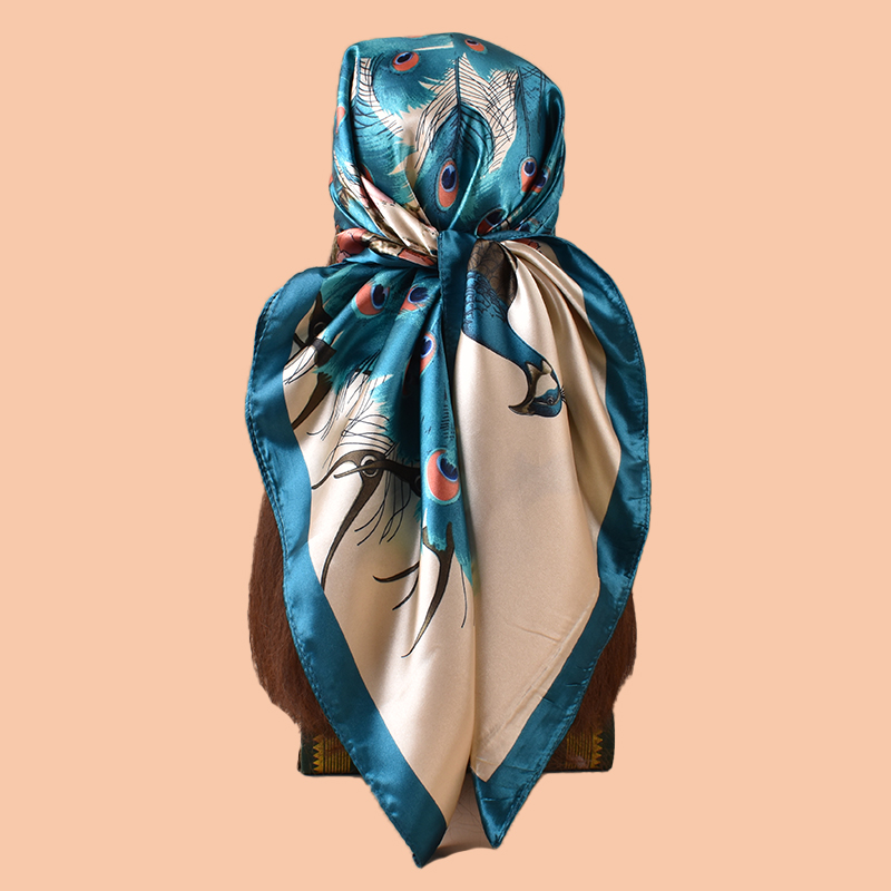 1PC Ladies Large Square Scarf  - Scarf Silk Square บทวิจารณ์และราคา