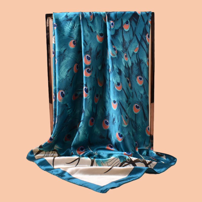 1PC Ladies Large Square Scarf  - Scarf Silk Square บทวิจารณ์และราคา