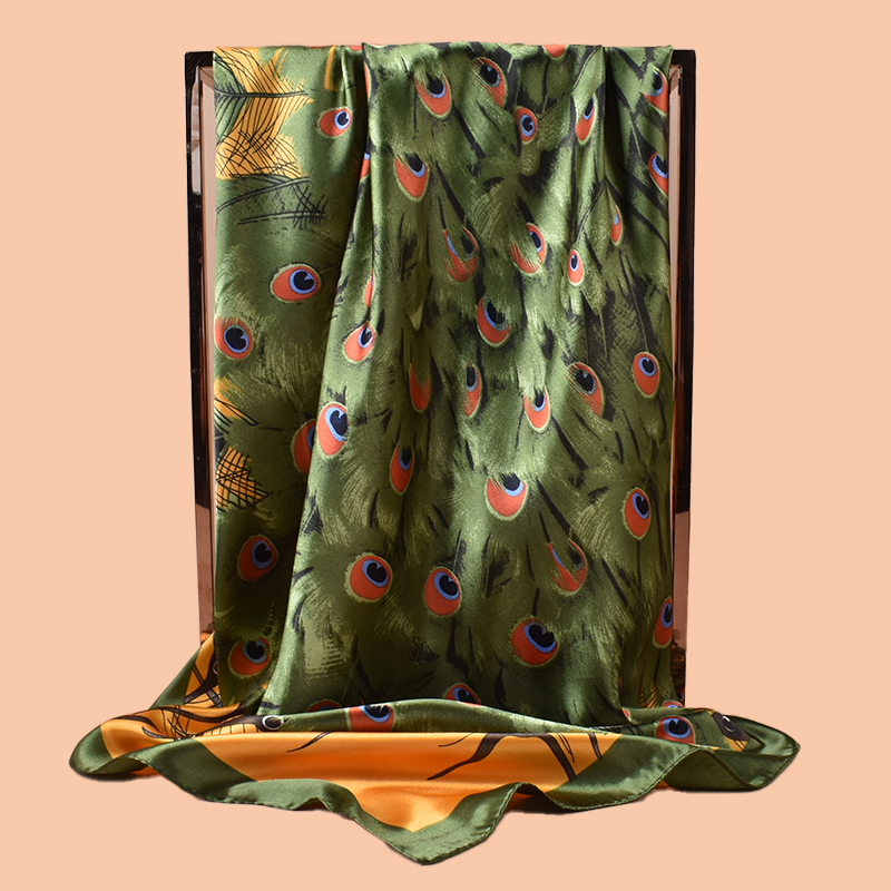 1PC Ladies Large Square Scarf  - Scarf Silk Square บทวิจารณ์และราคา
