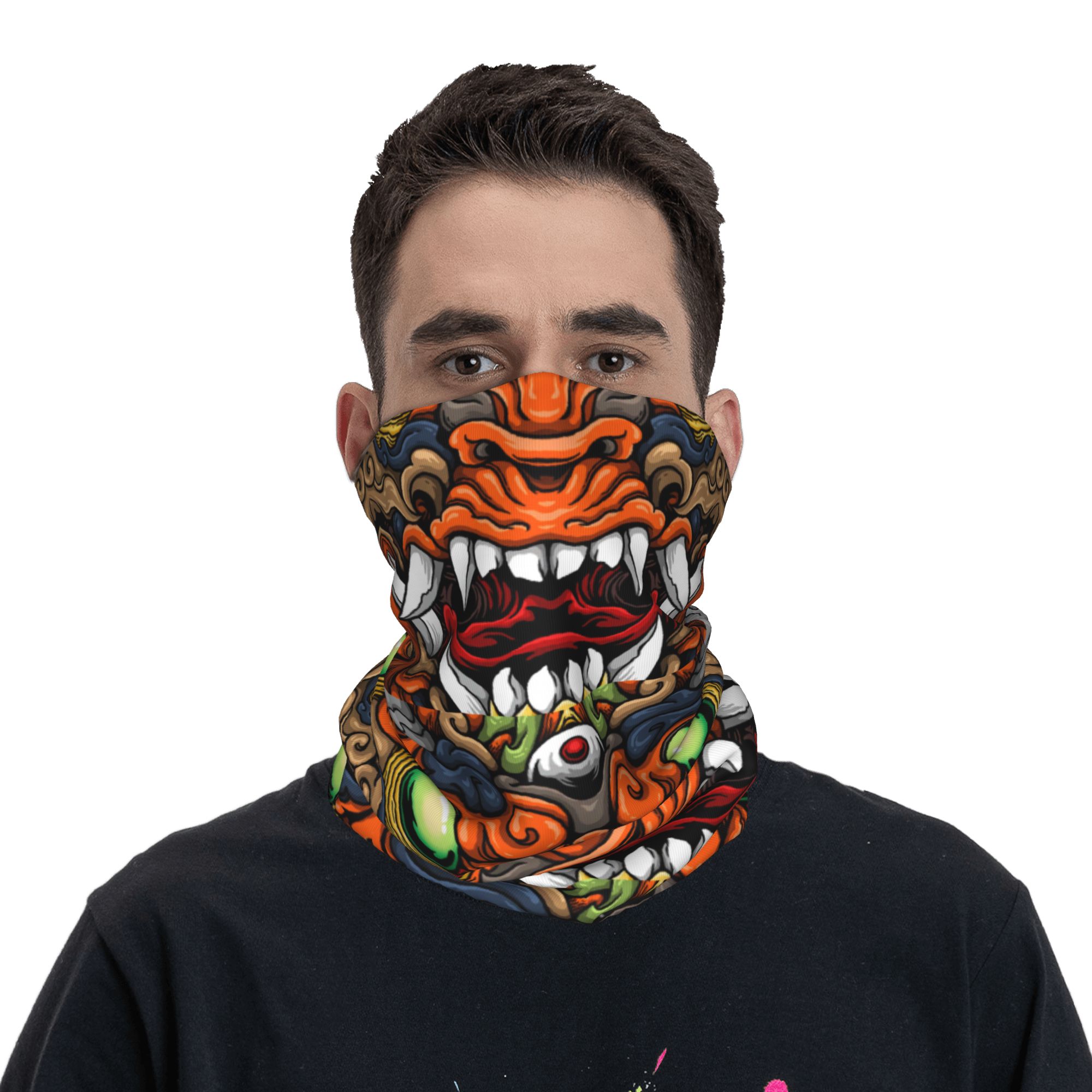 Custom Samurai Demon Oni Winte - Neck Warmer Tube บทวิจารณ์และราคา