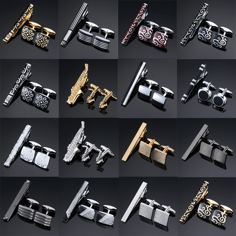 High Quality Cuff links neckti - Tie Bar Set Gift บทวิจารณ์และราคา