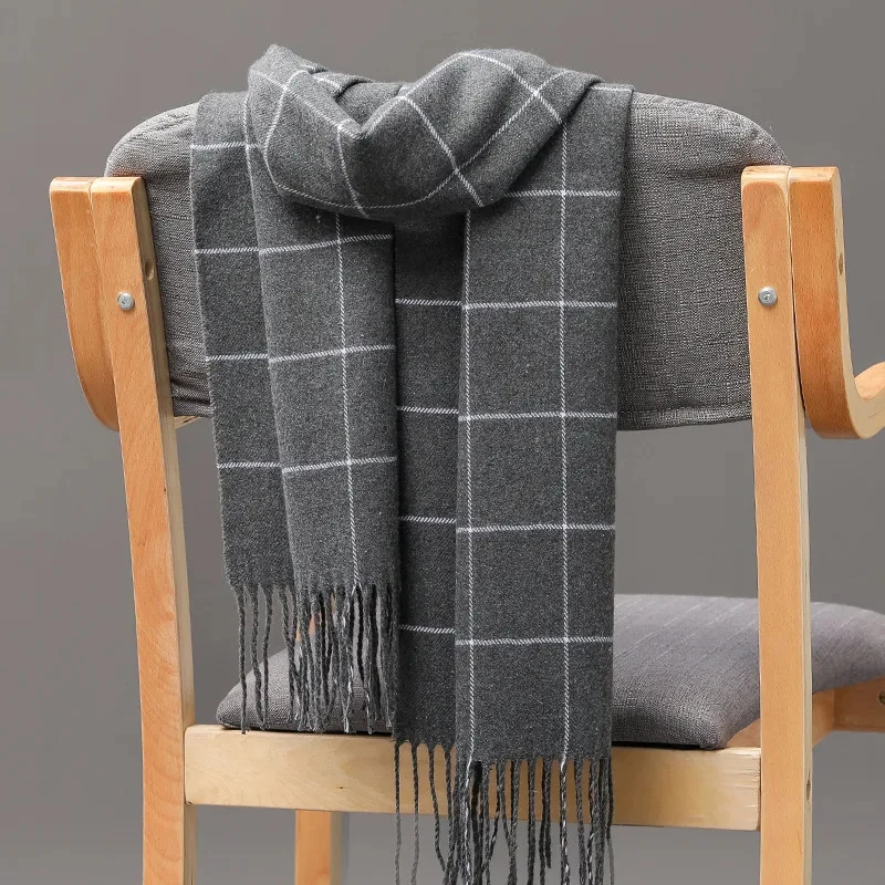 2024 New Winter Men Scarf Keep - Muffler Men Wool บทวิจารณ์และราคา