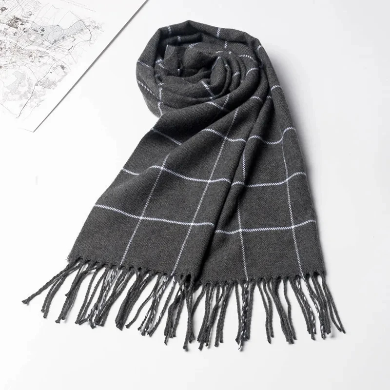 2024 New Winter Men Scarf Keep - Muffler Men Wool บทวิจารณ์และราคา
