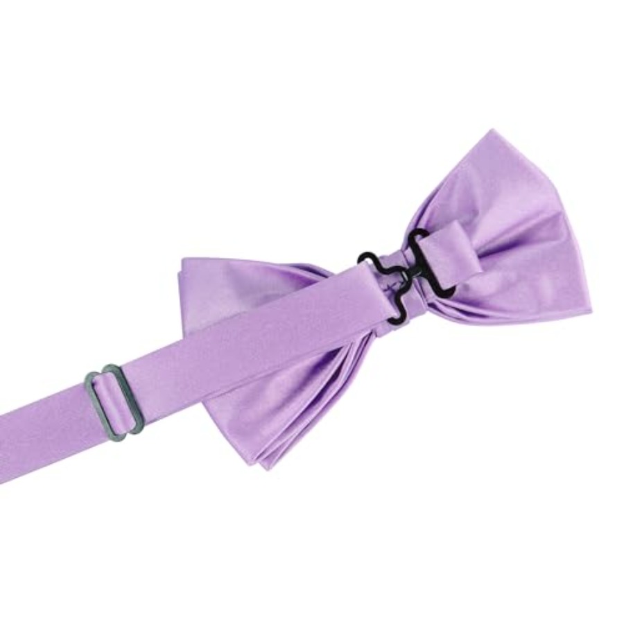 Solid Color Pre-tied Bow Tie a - Pocket Square Set บทวิจารณ์และราคา