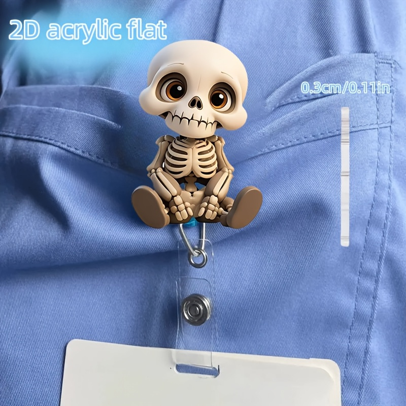 2D Flat, Acrylic Dazed Skull H - Lanyard Badge Holder บทวิจารณ์และราคา