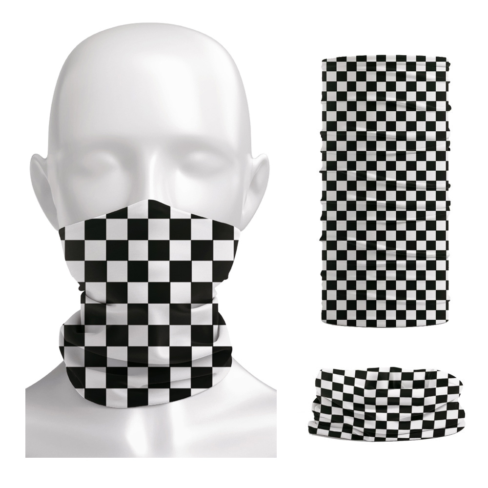 Checkered Ska Printed Headband - Neck Warmer Tube บทวิจารณ์และราคา